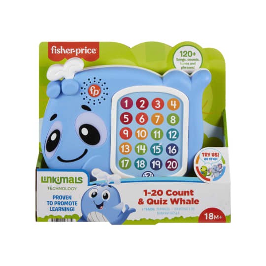 Fisher Price Linkimals 1 To 20 Count & Quiz Whale