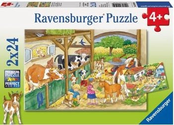 Ravensburger A Day At The Farm 2 X 24 Pc Puzzle