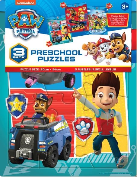Paw Patrol 3 Pack Preschool Puzzles