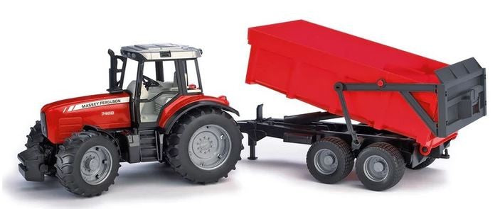 Bburago 10cm Massey Ferguson Tractor With Trailer Assorted