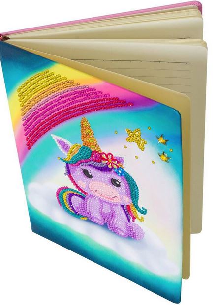 Crystal Art Unicorn Smile Notebook 18 X 26cm