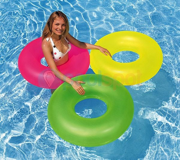 Intex 91cm Neon Swim Ring Ages:9 Years+