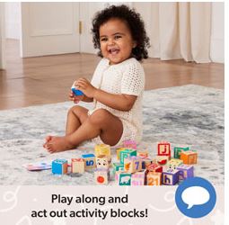 Melissa & Doug Ms Rachael Wooden Blocks With Activity Cards