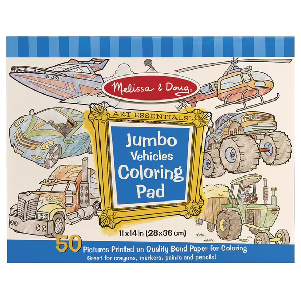 Melissa & Doug Vehicles Jumbo Colouring Pad