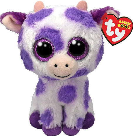 Beanie Boo Ethel Purple Spots Cow
