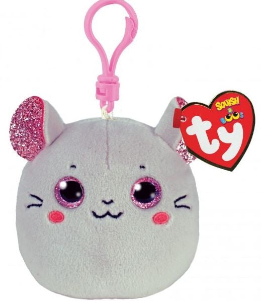 Ty Squishy Beanies Catnip Mouse Clip