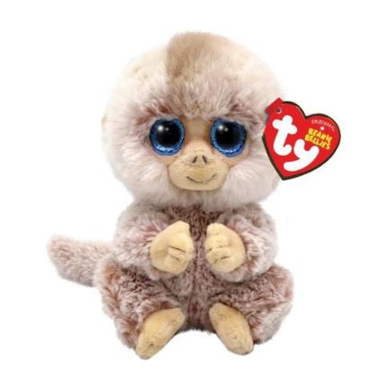 Ty Beanie Bellies Stubby Tan Monkey