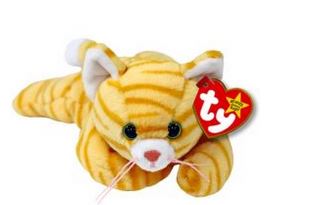 Ty Beanie Boo Amber 11 Gold Cat Regular