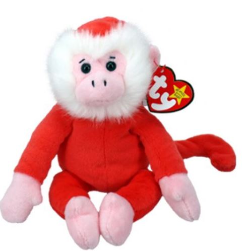 Ty Beanie Baby Forster Orange Monkey Regular