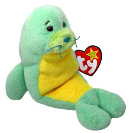 Ty Stanley Green Seal Beanie Baby