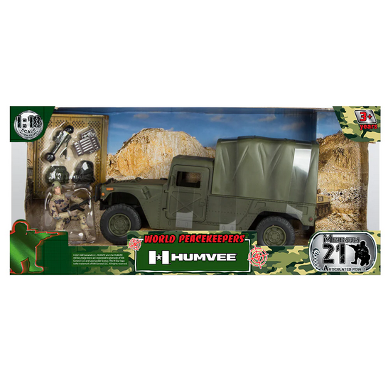 World Peacekeepers Humvee Green Sheltered Carrier 1:18 Scale