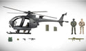 World Peace Keeper 1/18 Sc Combat Helicopter With 2 Articulated Figures