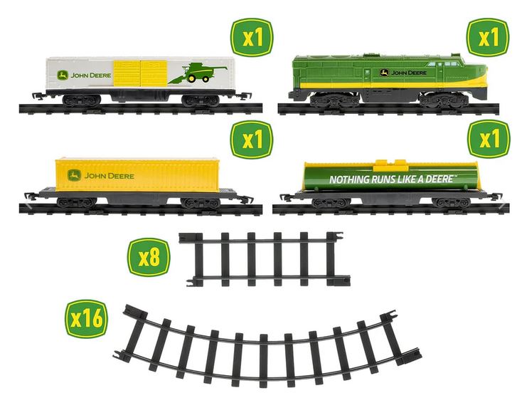 John Deere Battery Operated Train Set With Diesel Engine