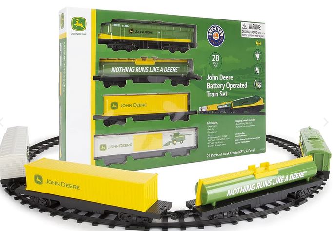 John Deere Battery Operated Train Set With Diesel Engine