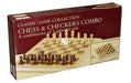 Chess & Checker Combo Wood