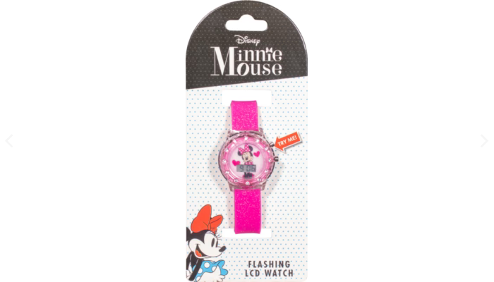 Disney Minnie Mouse Flashing Lcd Watch
