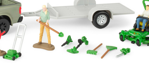 John Deere Lawn & Garden With Zero Turn Mower And Figures