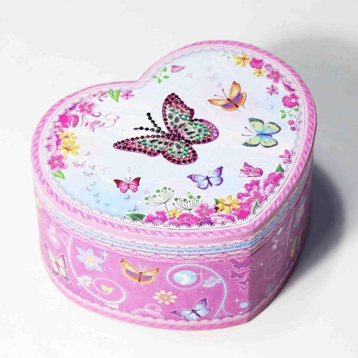 Music Jewelry Heart Box Butterfly Design