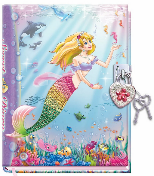 Diary With Lock Mermaid Design