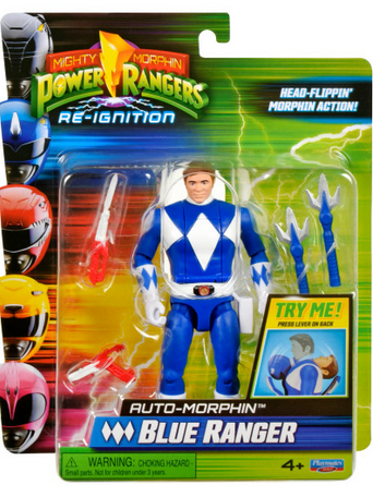 Power Ranger Auto-morphin Blue Ranger 6" Figure