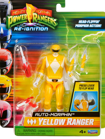 Power Rangers Auto-morphin Yellow Ranger