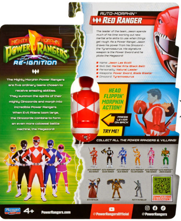 Power Ranger Auto-morphin Red Ranger Figure 6"