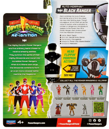 Power Rangers Auto-morphin Black Ranger