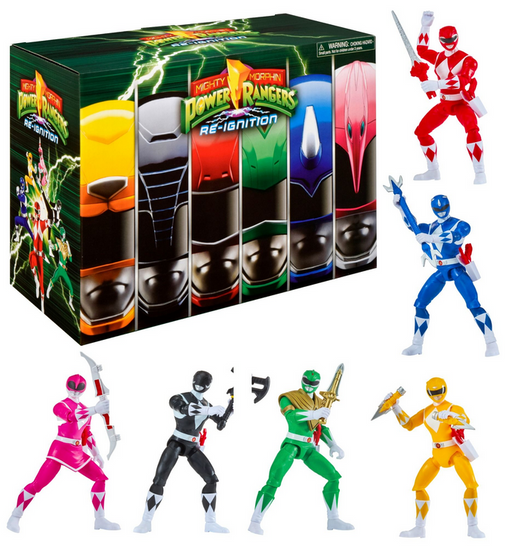 Power Rangers Mighty Morphine Re-ignition 5.25 Basic Figure Collectors 6 Pack 