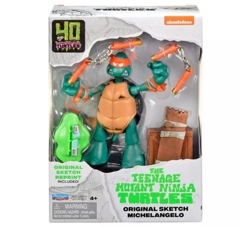 Teenage Mutant Ninja Turtles Original Sketch Michelangelo Turtle Figure