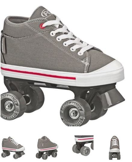 Zinger Roller Derby Skates Grey Size 4(23.5cm)