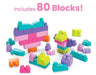 Mega Bloks 80 Pc Big Pink Building Bag 