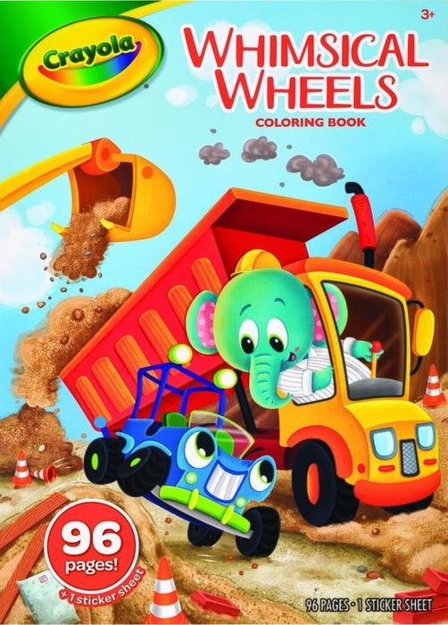 96 Page Whimsical Wheels Coloring Book
