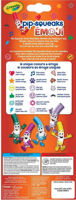 Crayola Pipsqueak Emoji Markers 16 Piece Set
