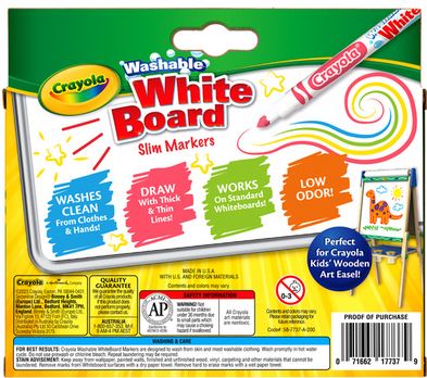 Crayola Washable Whiteboard Slim Markers 10 Piece Set