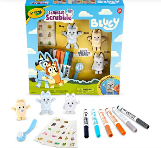 Scribble Scrubbie Bluey 3ct 6pk