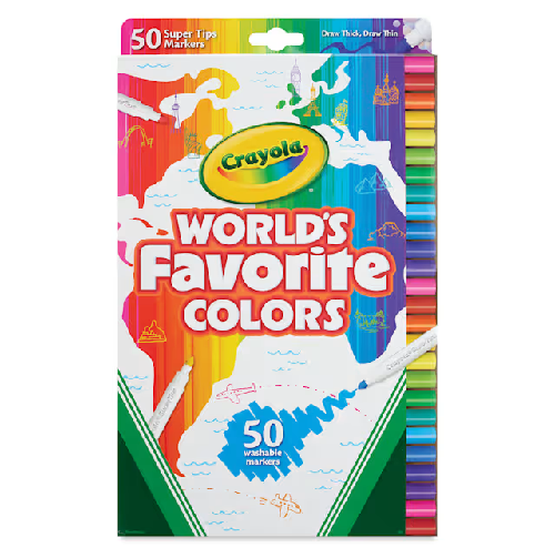 Crayola Washable Supertips 50 Pc Set