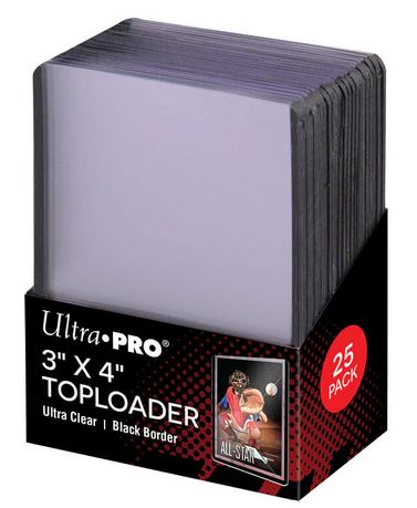 Ultra-pro Top Loader 3"x4" Ultra Clear With Black Border Trading Card Sleeves (25pc)