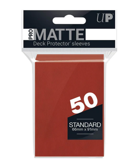Pro Line Deck Protector Standard Matte Red 50 Pack