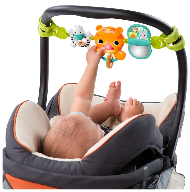 Bright Starts Take Along Tiger Carrier  Toy
