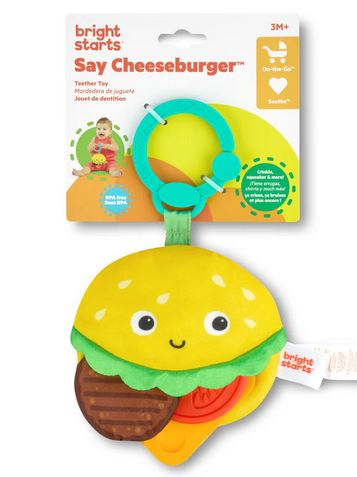 Bright Stars Sat Cheeseburger Teether Toy