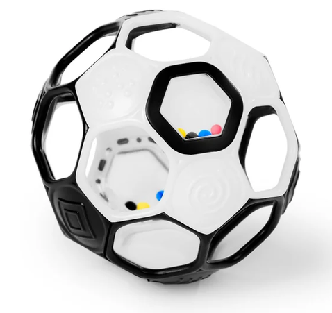 Bright Stars Oball Soccer Black & White Peg Toy