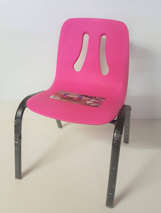 Plastic Easy Stacking Chair Pink