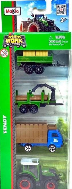 Maisto Mini Work Farm Machines 4 Pc Pack Die Cast