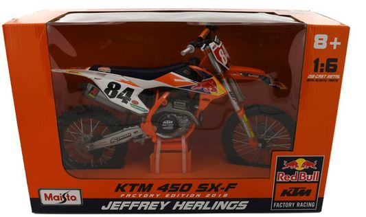 Maisto 1.6 Sc Ktm 2018 #84 J Herling Diecast Model Dirt Bike
