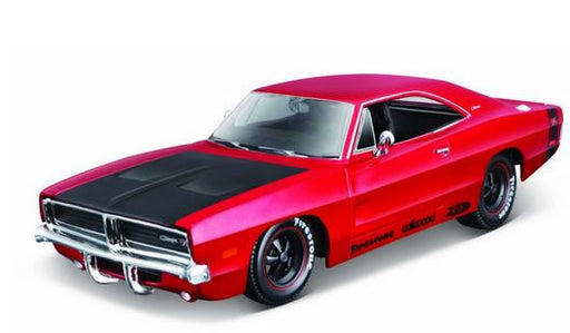 Maisto 1/25 Sc 1969 Dodge Charger Die Cast Car (red)