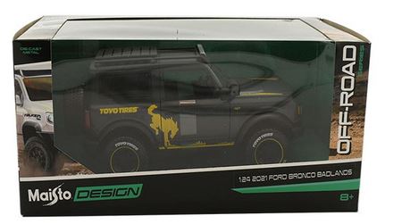 Maisto 1.24 Scale 2021 Ford Bronco Badlands Off-road Die Cast 