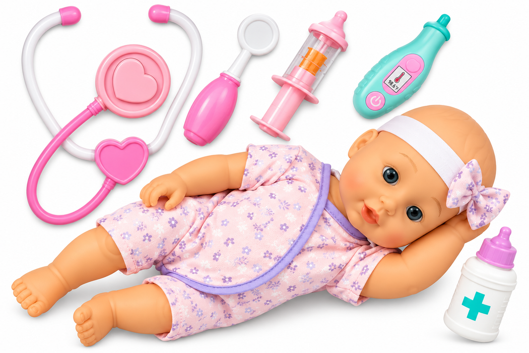 Gigo Dream Collection 12" Baby Doll With Medical Set