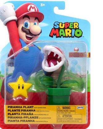 Super Mario Piranha Plant With Super Star 4" Figure