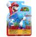 Super Mario Light Blue Yoshi With Egg 4" Figure 
