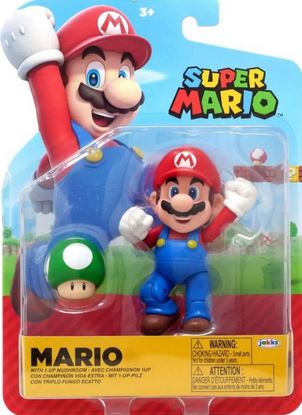 Super Mario 4" Mario  Figure With Mushroom